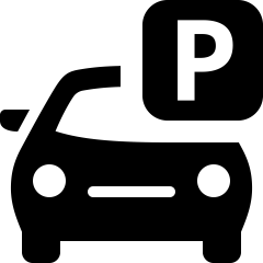 icono parking negro